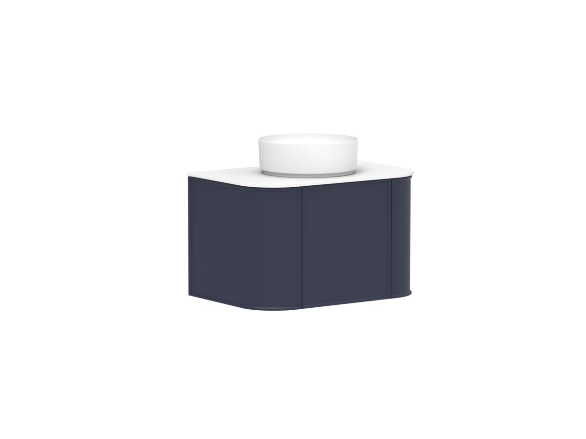 Reece Kado Era Double Curve All Drawer 750mm Wall Hung Vanity With Centre Basin 12mm Durasein Top