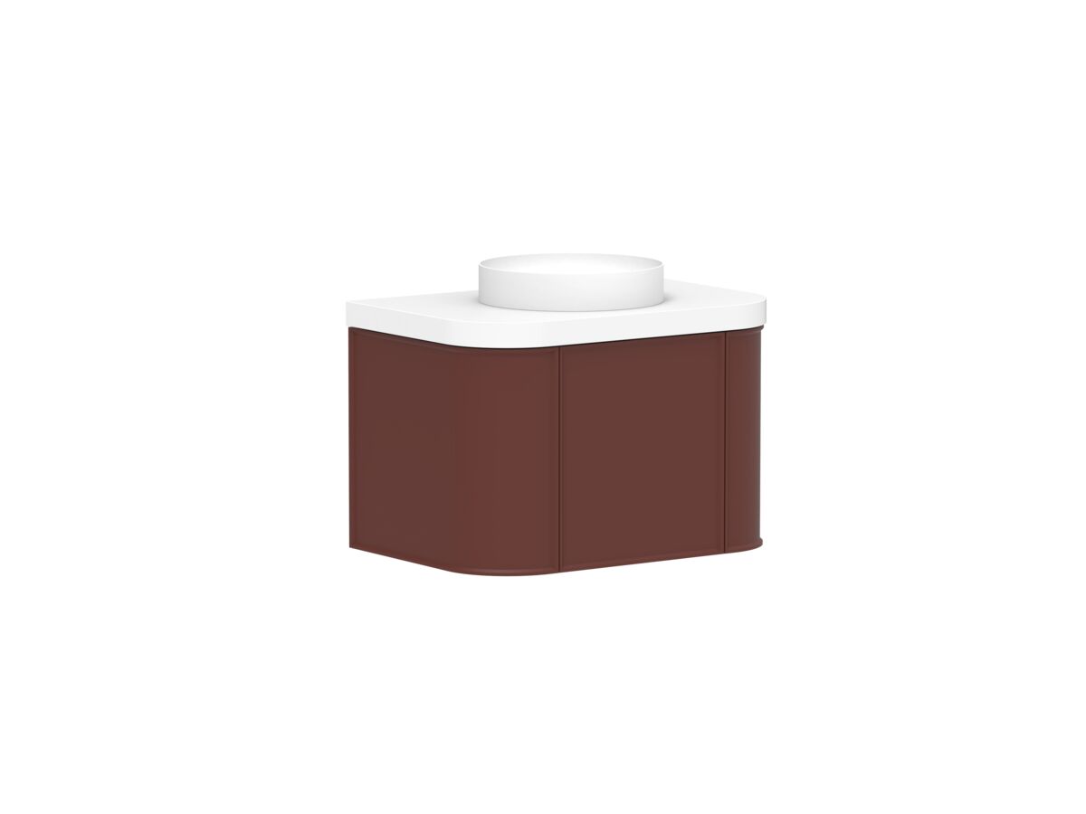 Reece Kado Era Double Curve All Drawer 750mm Wall Hung Vanity Centre Basin 50mm Durasein Top