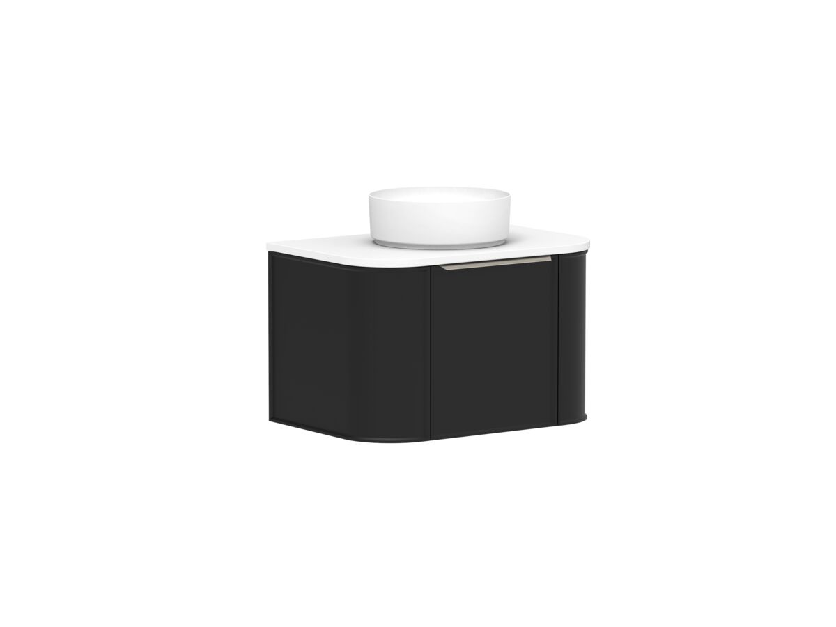 Reece Kado Era Double Curve All Drawer 750mm Wall Hung Vanity With Centre Basin 20mm Caesarstone Mineral Top