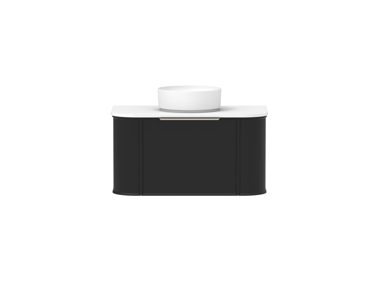 Reece Kado Era Double Curve All Drawer 900mm Wall Hung Vanity With Centre Basin 20mm Caesarstone Mineral Top