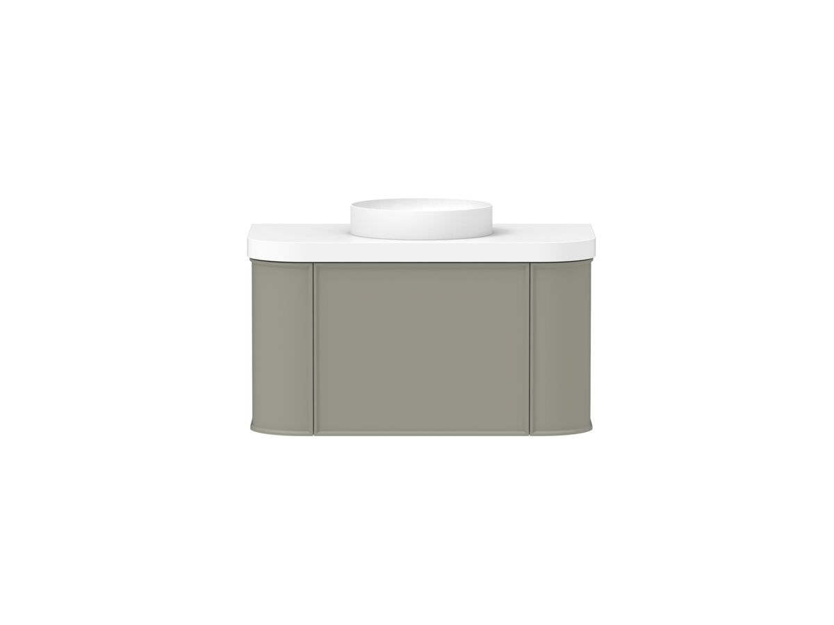 Reece Kado Era Double Curve All Drawer 900mm Wall Hung Vanity Centre Basin 50mm Durasein Top