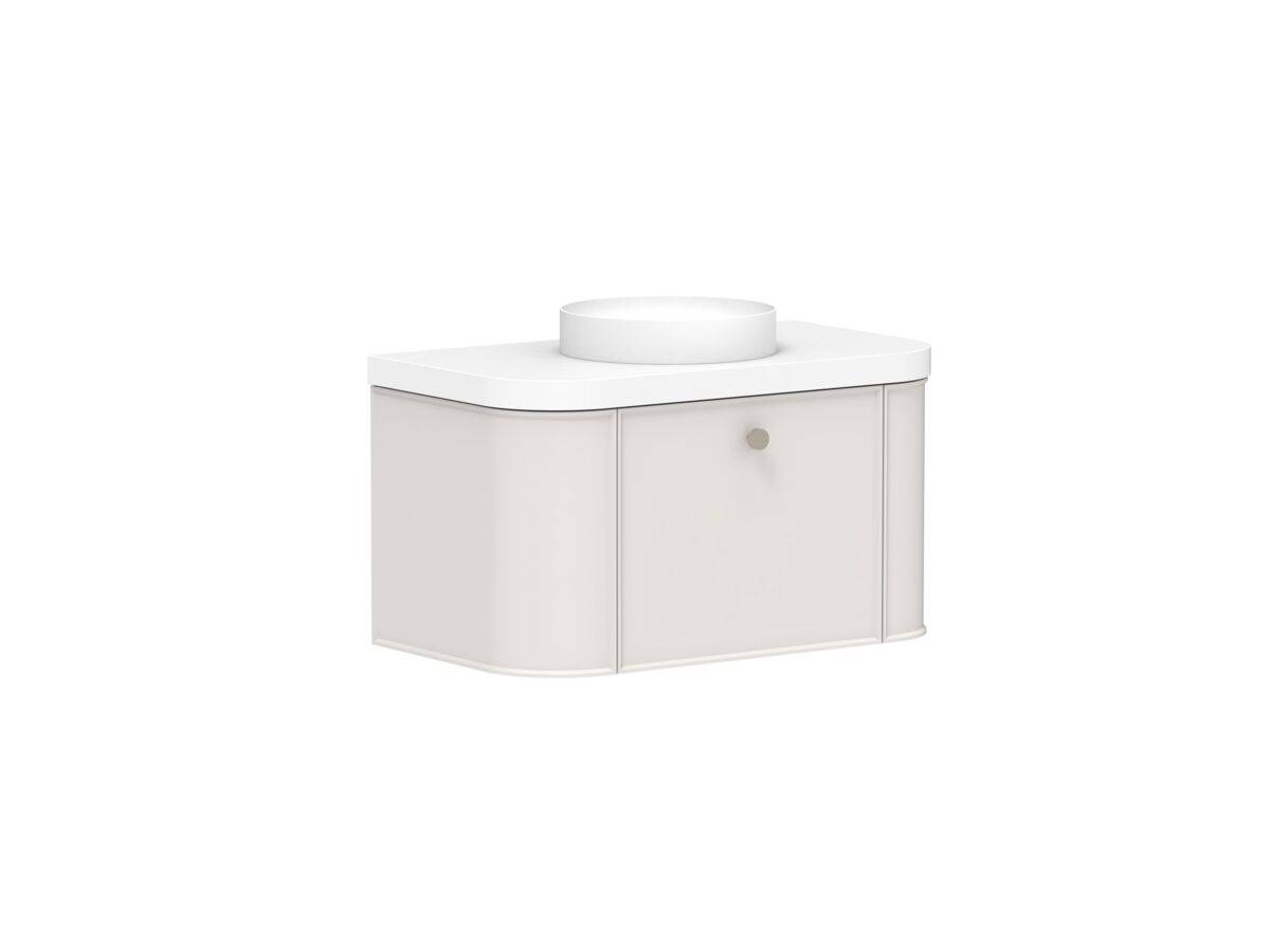 Reece Kado Era Double Curve All Drawer 900mm Wall Hung Vanity Centre Basin 50mm Durasein Top