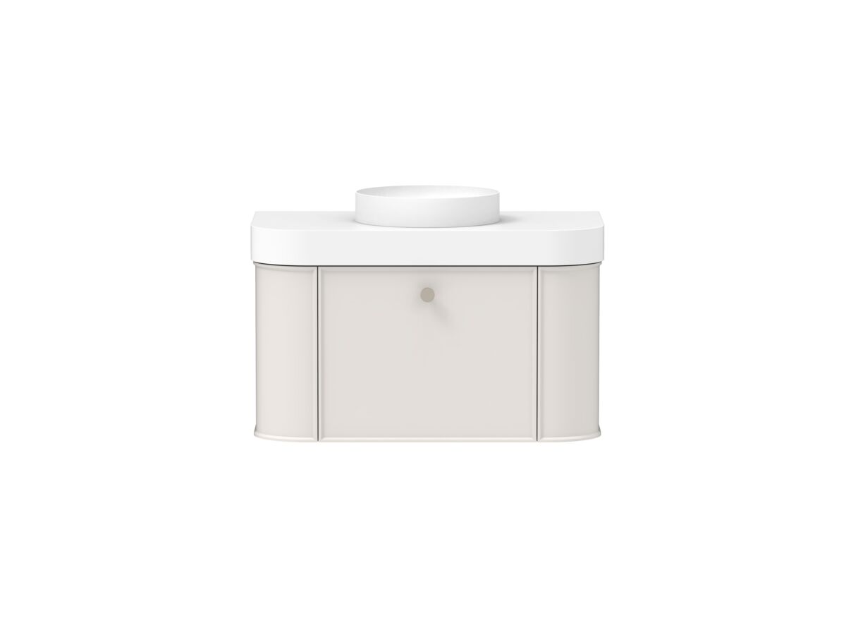 reece Kado Era Double Curve All Drawer 900mm Wall Hung Vanity Centre Basin 90mm Durasein Top