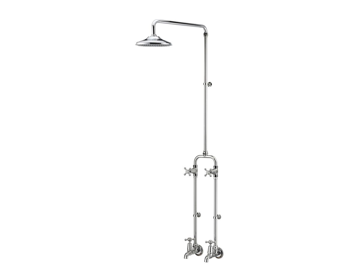 reece Kado Era Exposed Shower & Bath Set Cross Handles Chrome (3 Star)