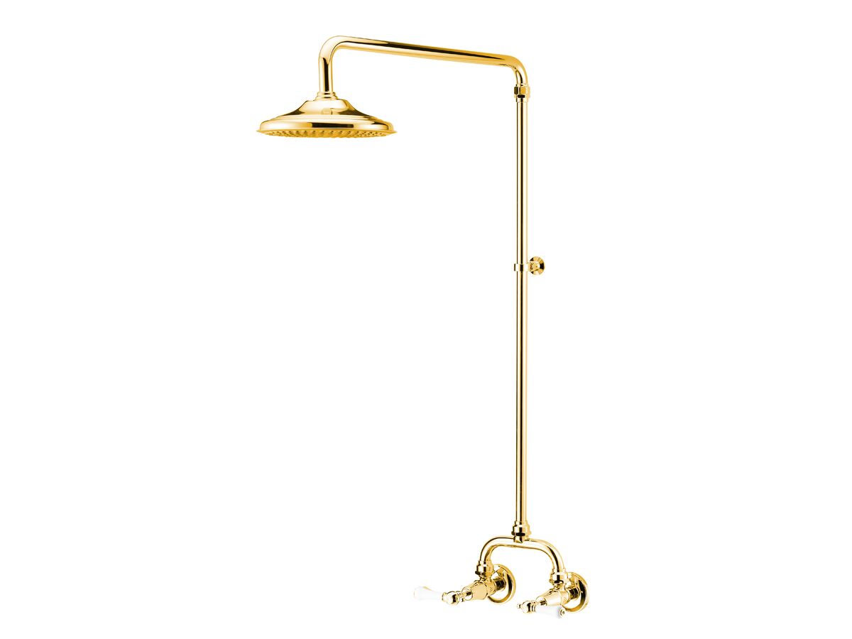 reece Kado Era Exposed Shower Set Lever Handle Porcelain Handle Brass Gold (3 Star)
