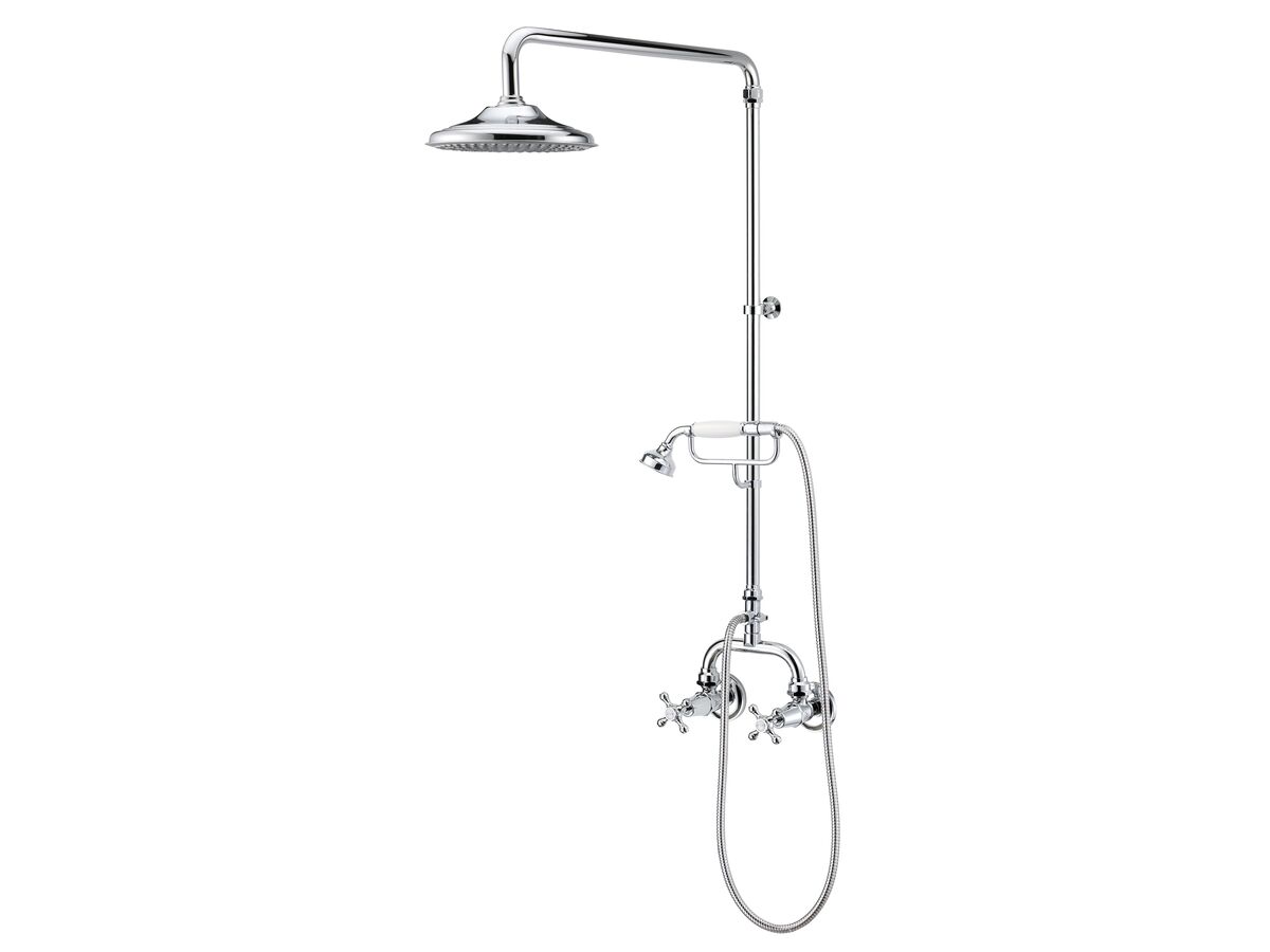 reece Kado Era Exposed Twin Telephone Shower Set Cross Handles Chrome (3 Star)