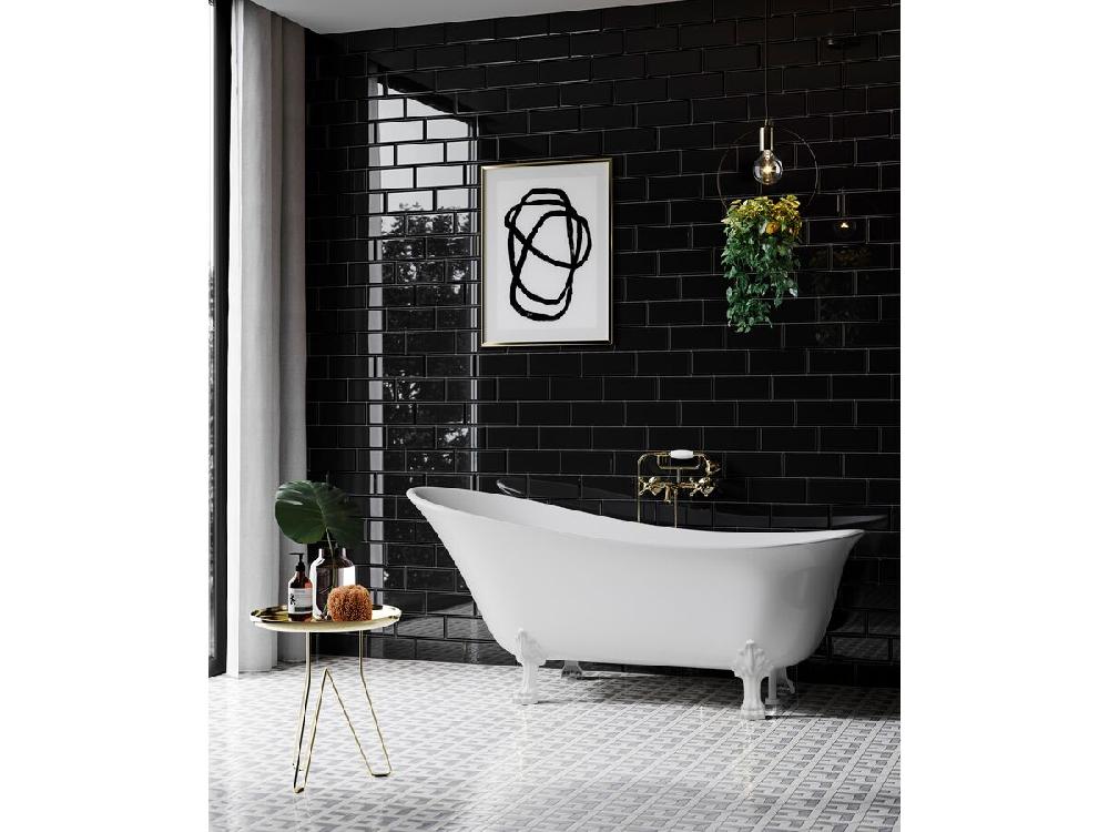 Reece Kado Era Freestanding Bath 1700mm White With Gloss White Claw Feet