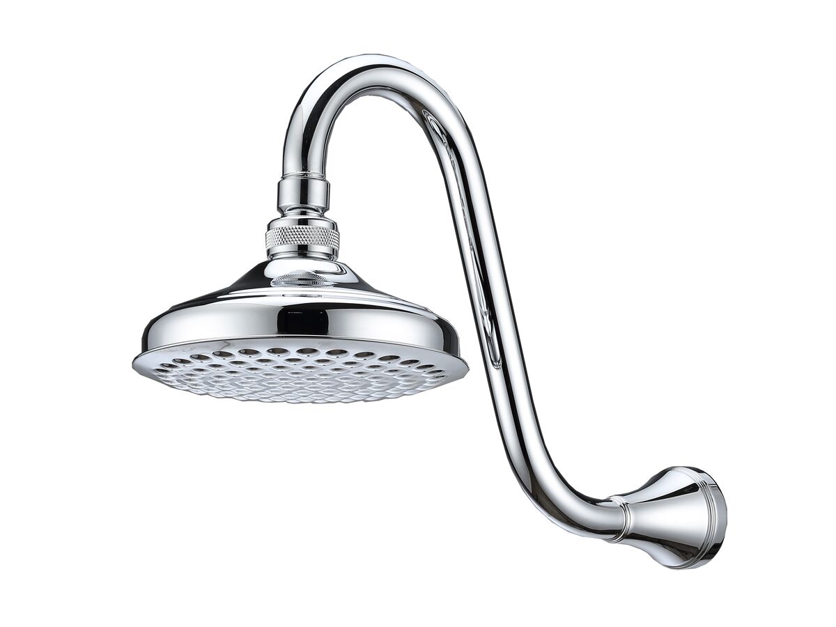 reece Kado Era Gooseneck Shower Arm & Rose 148mm Chrome (3 Star)