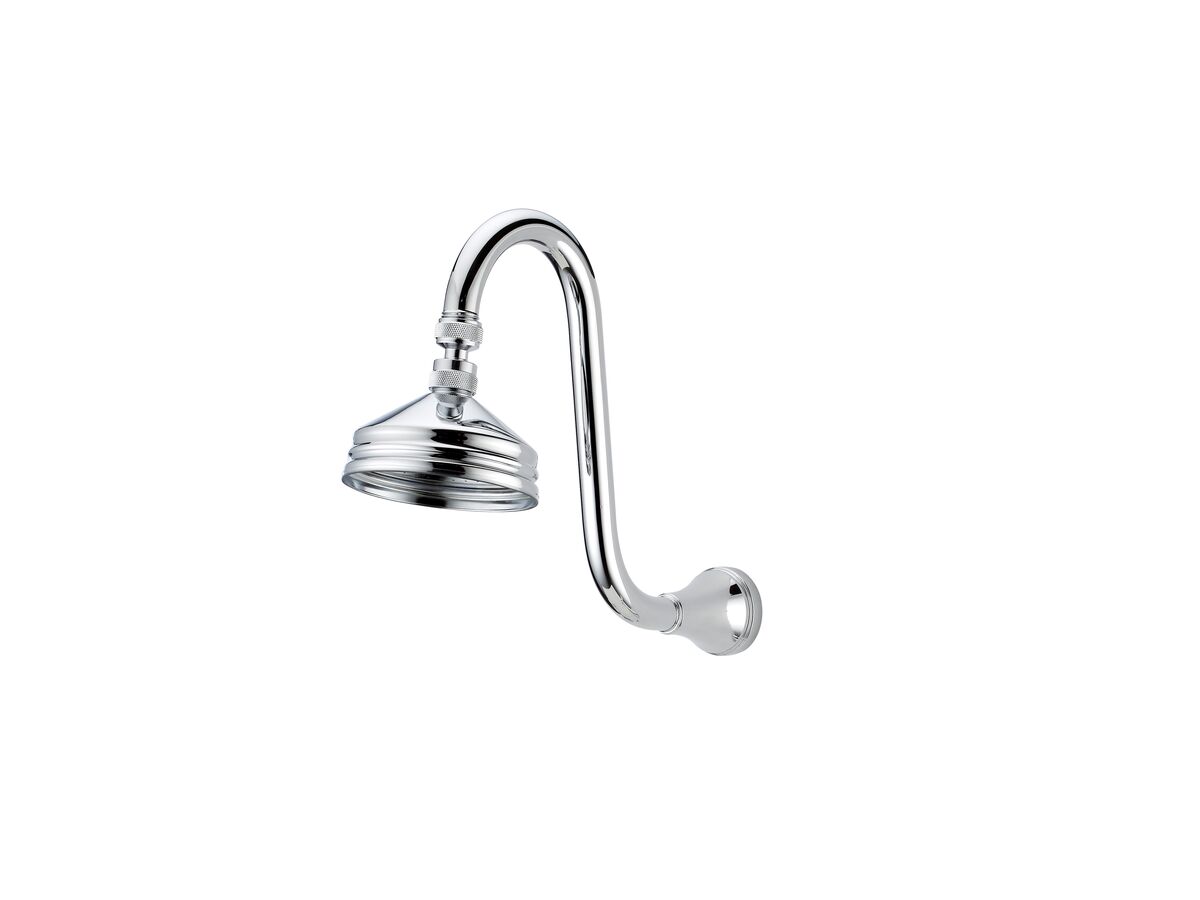 reece Kado Era Gooseneck Shower Arm & Rose Chrome (3 Star)