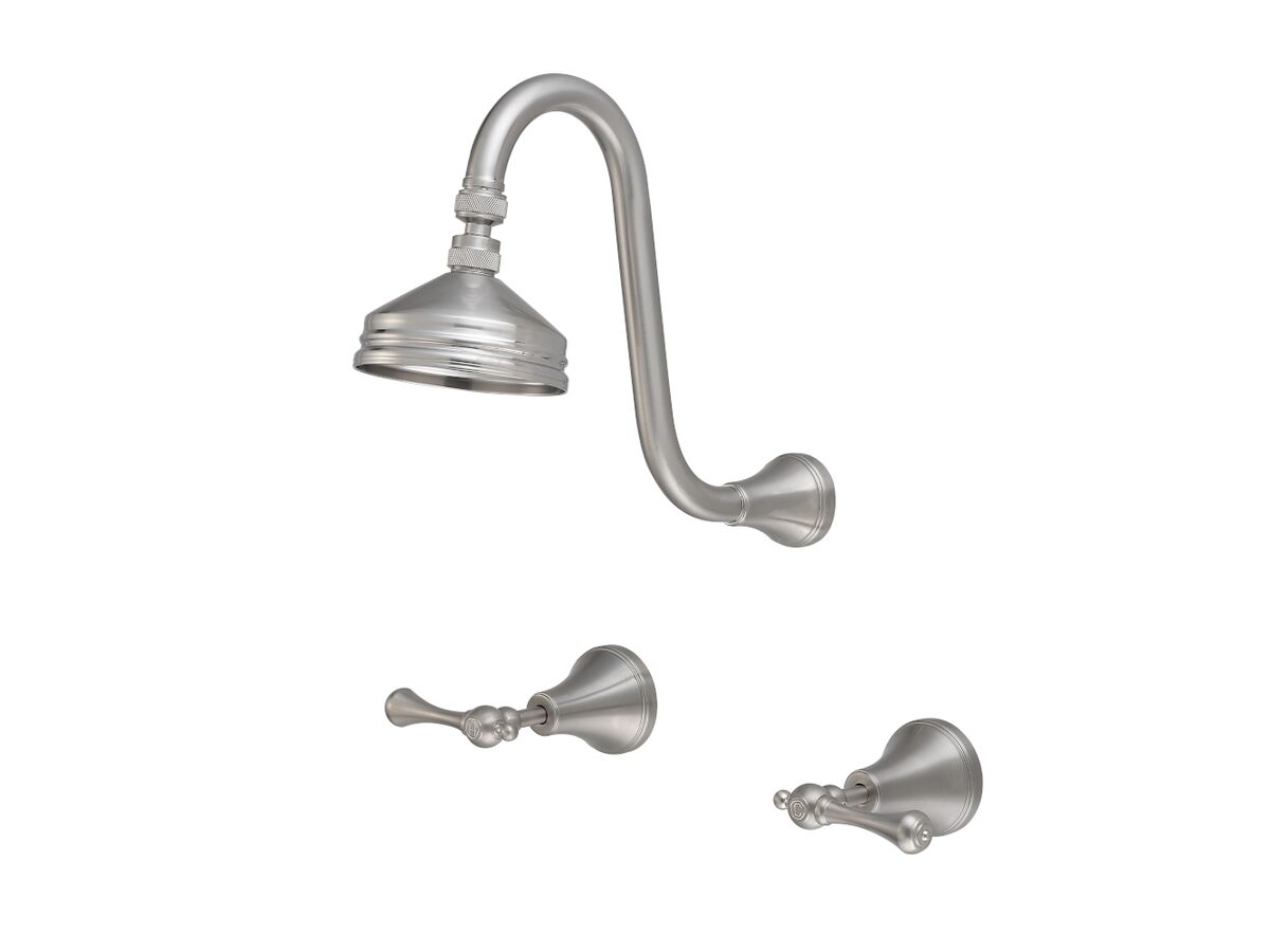 reece Kado Era Gooseneck Shower Set Lever Handle Brushed Nickel (3 Star)