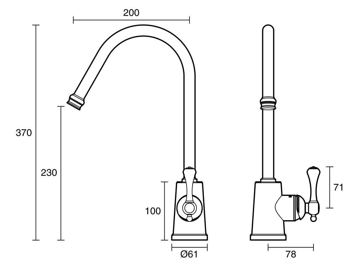 Reece Kado Era Pull Out Sink Mixer Large Brushed Nickel (5 Star)
