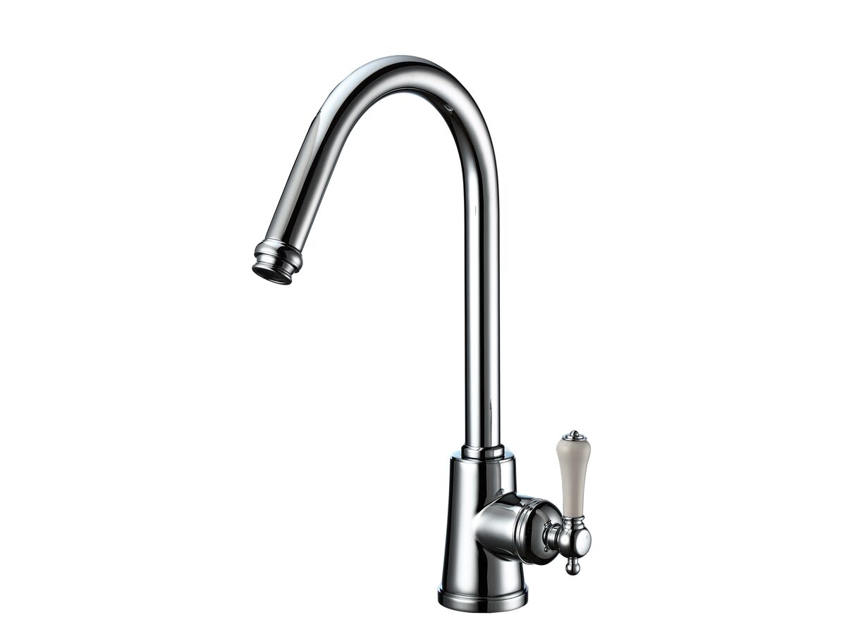 reece Kado Era Pull Out Sink Mixer Large Porcelain Handle Chrome (5 Star)