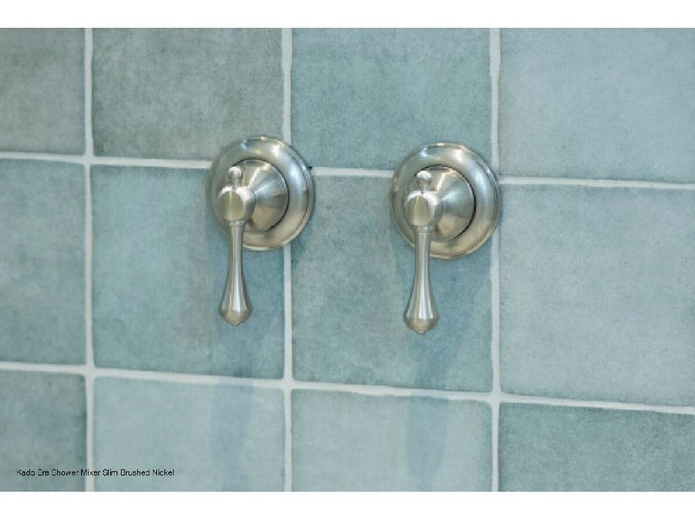 Reece Kado Era Shower Mixer Slim Porcelain Handle Chrome