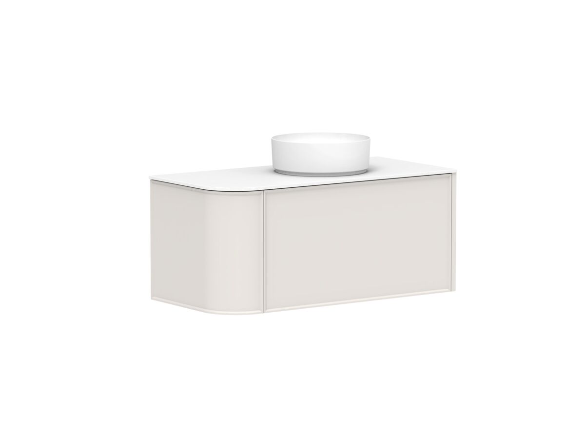 Reece Kado Era Single Curve All Drawer 1050mm Wall Hung Vanity With Centre Basin 12mm Durasein Top