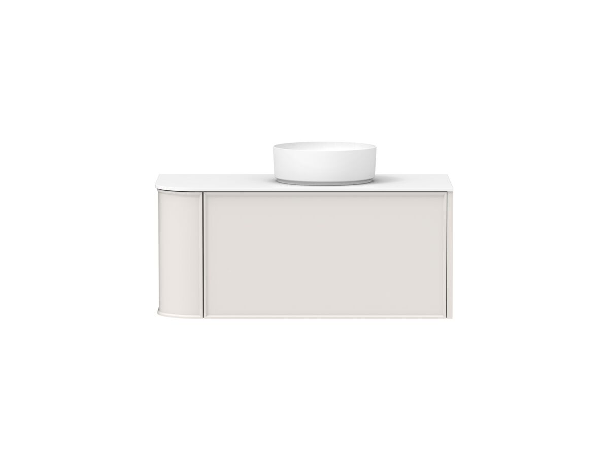 reece Kado Era Single Curve All Drawer 1050mm Wall Hung Vanity with Centre Basin 12mm Durasein Top