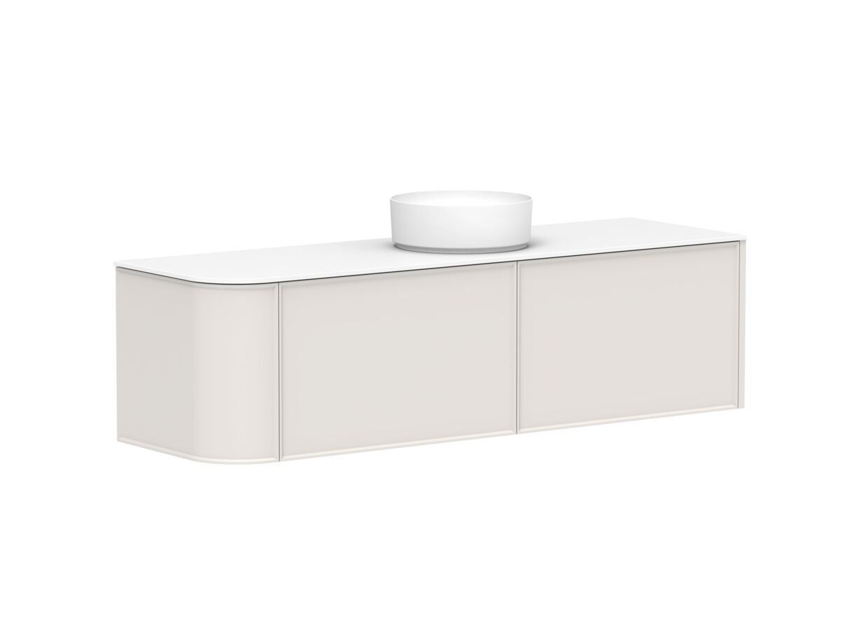 Reece Kado Era Single Curve All Drawer 1650mm Wall Hung Vanity With Centre Basin 12mm Durasein Top