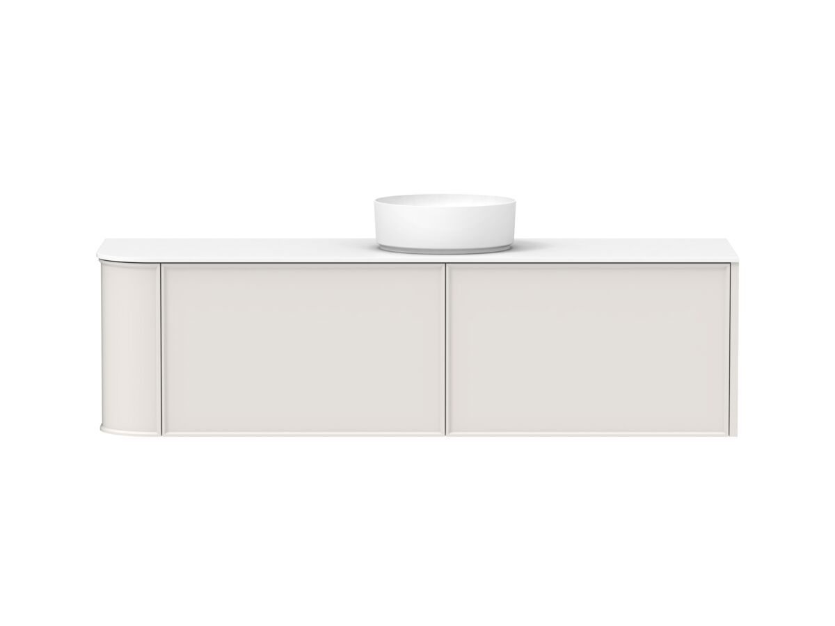 reece Kado Era Single Curve All Drawer 1650mm Wall Hung Vanity with Centre Basin 12mm Durasein Top