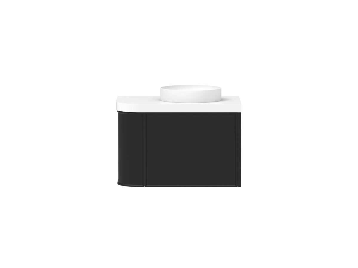 reece Kado Era Single Curve All Drawer 750mm Wall Hung Vanity Centre Basin 50mm Durasein Top