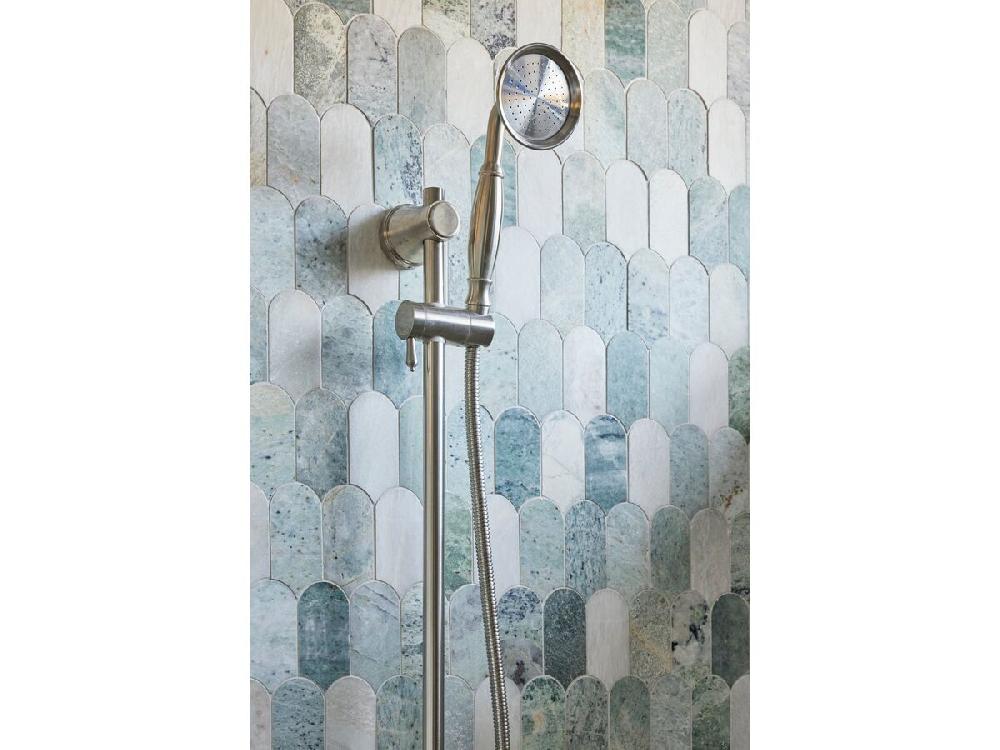 Reece Kado Era Single Rail Shower With Top Rail Water Inlet Brushed Nickel (4 Star)