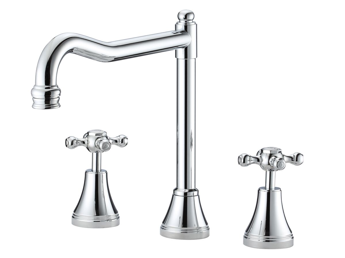 reece Kado Era Swivel Hob English Sink Set Cross Handles Chrome (5 Star)