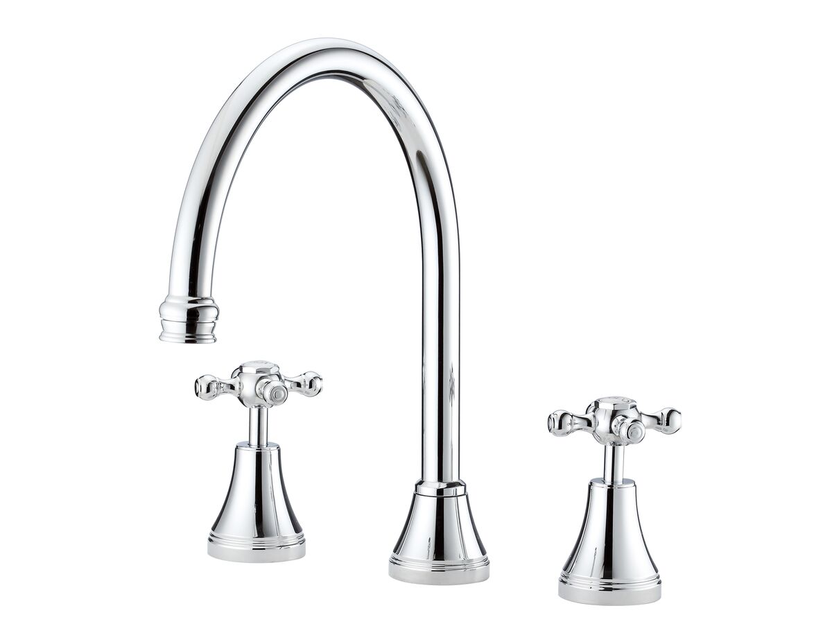reece Kado Era Swivel Hob Set Cross Handles Chrome (5 Star)