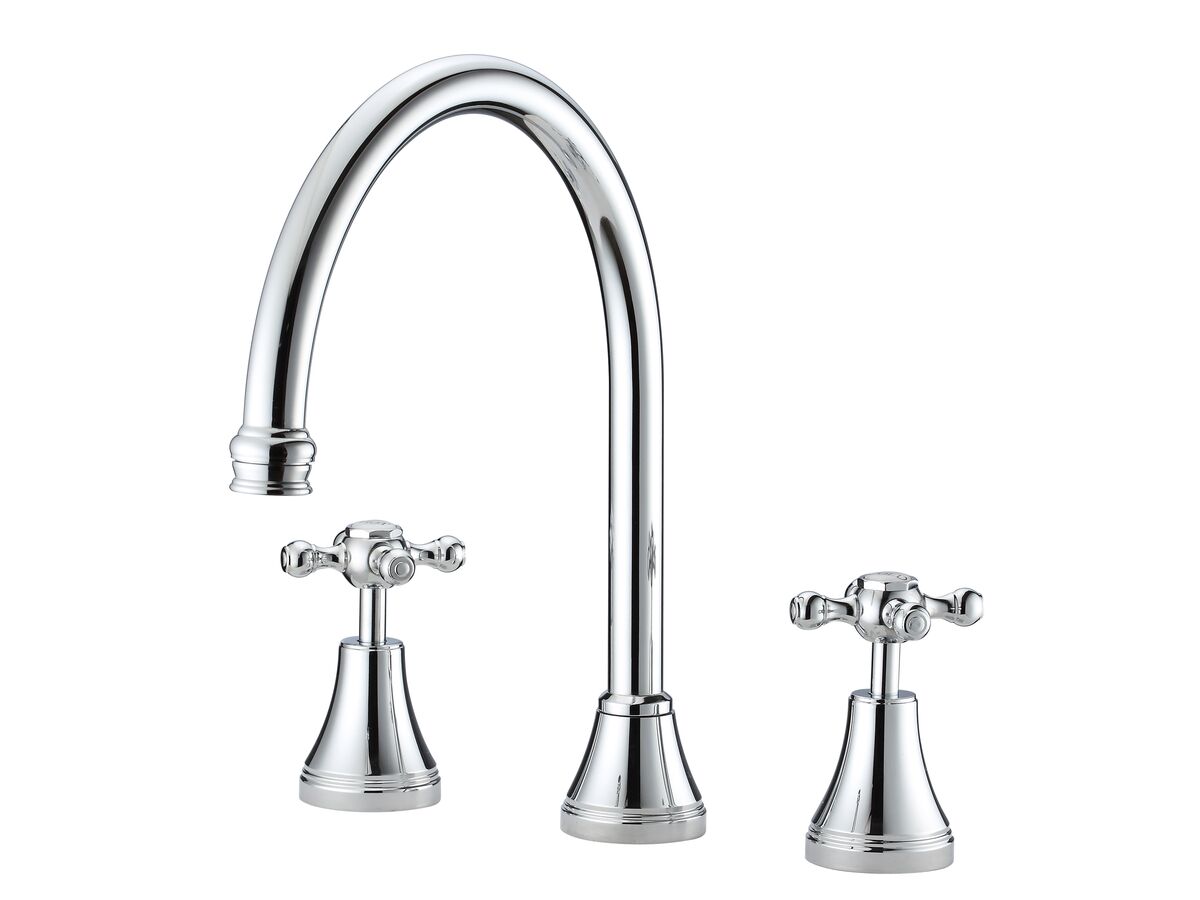 reece Kado Era Swivel Hob Sink Set Cross Handles Chrome (5 Star)