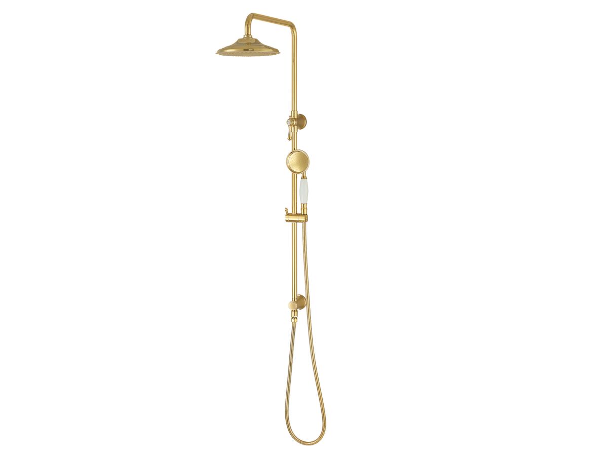 reece Kado Era Twin Rail Shower with Top Rail Water Inlet Lever Handle Brass Gold (4 Star)