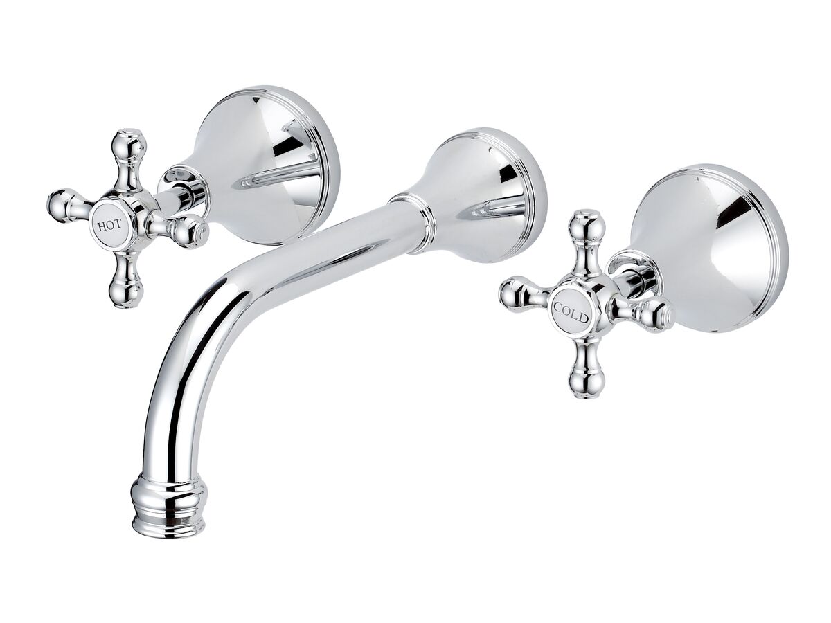 reece Kado Era Wall Bath Set 200mm Cross Handles Chrome