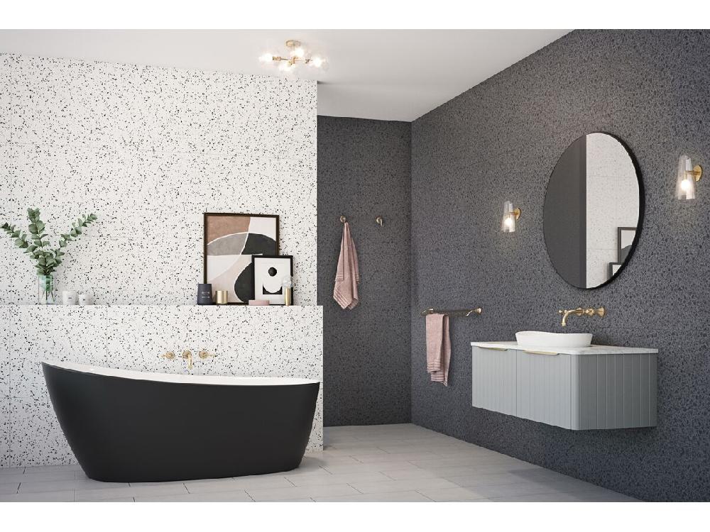 Reece Kado Era Wall Bath Set 200mm Lever Handle Brass Gold