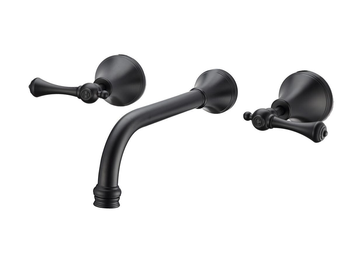 reece Kado Era Wall Bath Set 200mm Lever Handle Matte Black