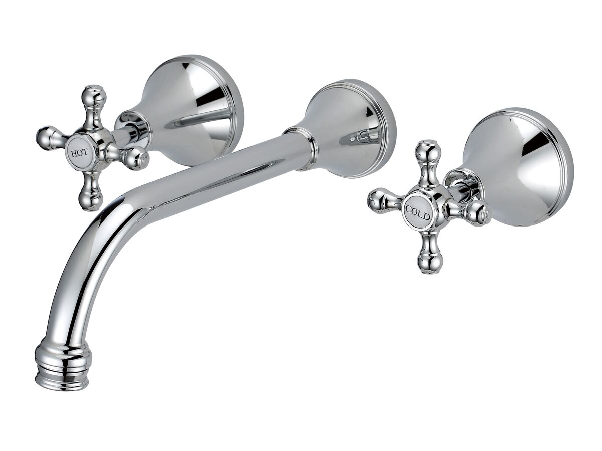 reece Kado Era Wall Bath Set 250mm Cross Handles Chrome