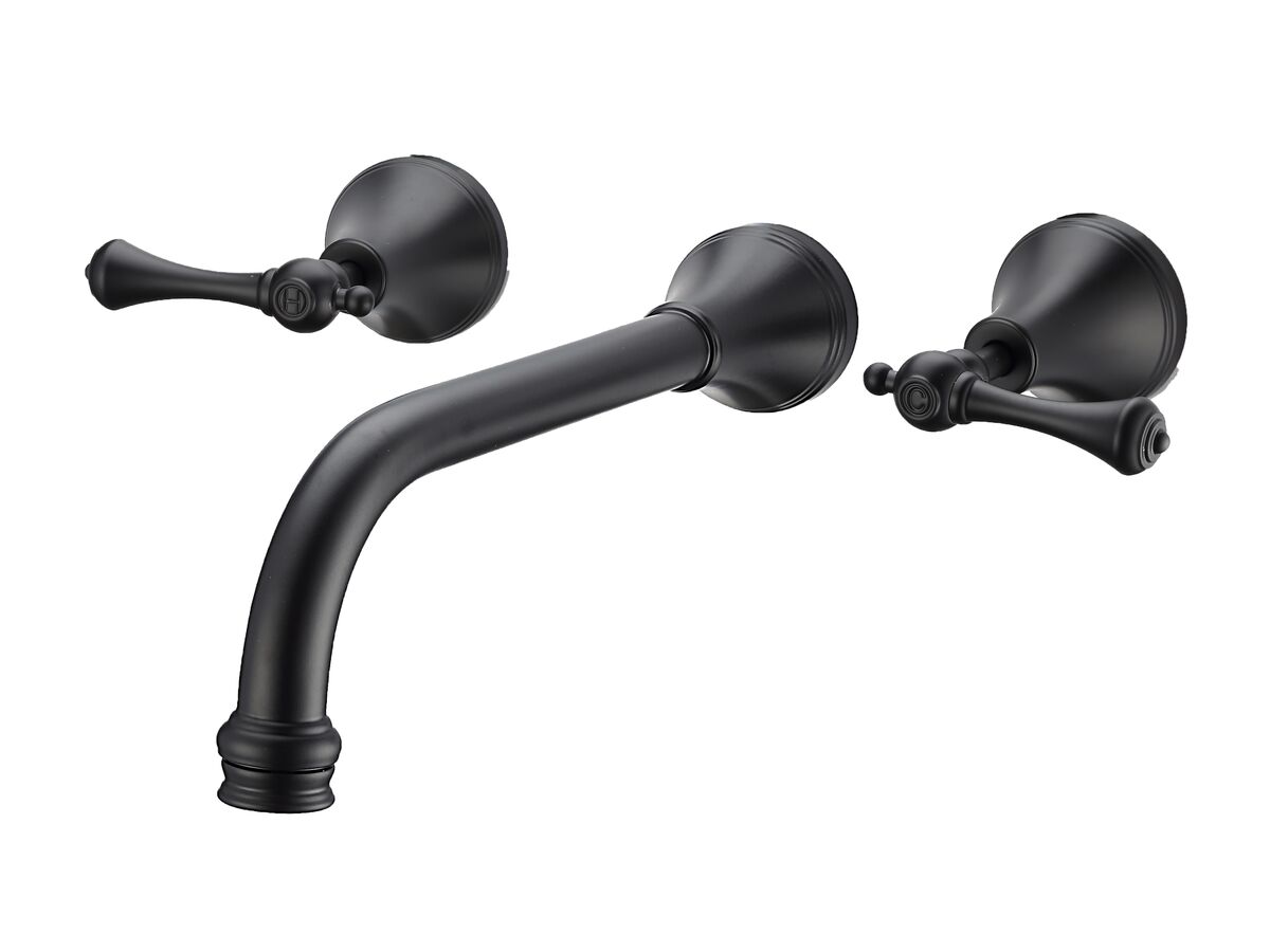 reece Kado Era Wall Bath Set 250mm Lever Handle Matte Black