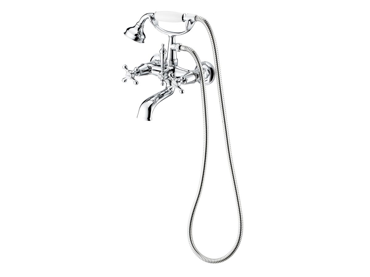 reece Kado Era Wall Mounted Telephone Bath Set Cross Handles Chrome (3 Star)