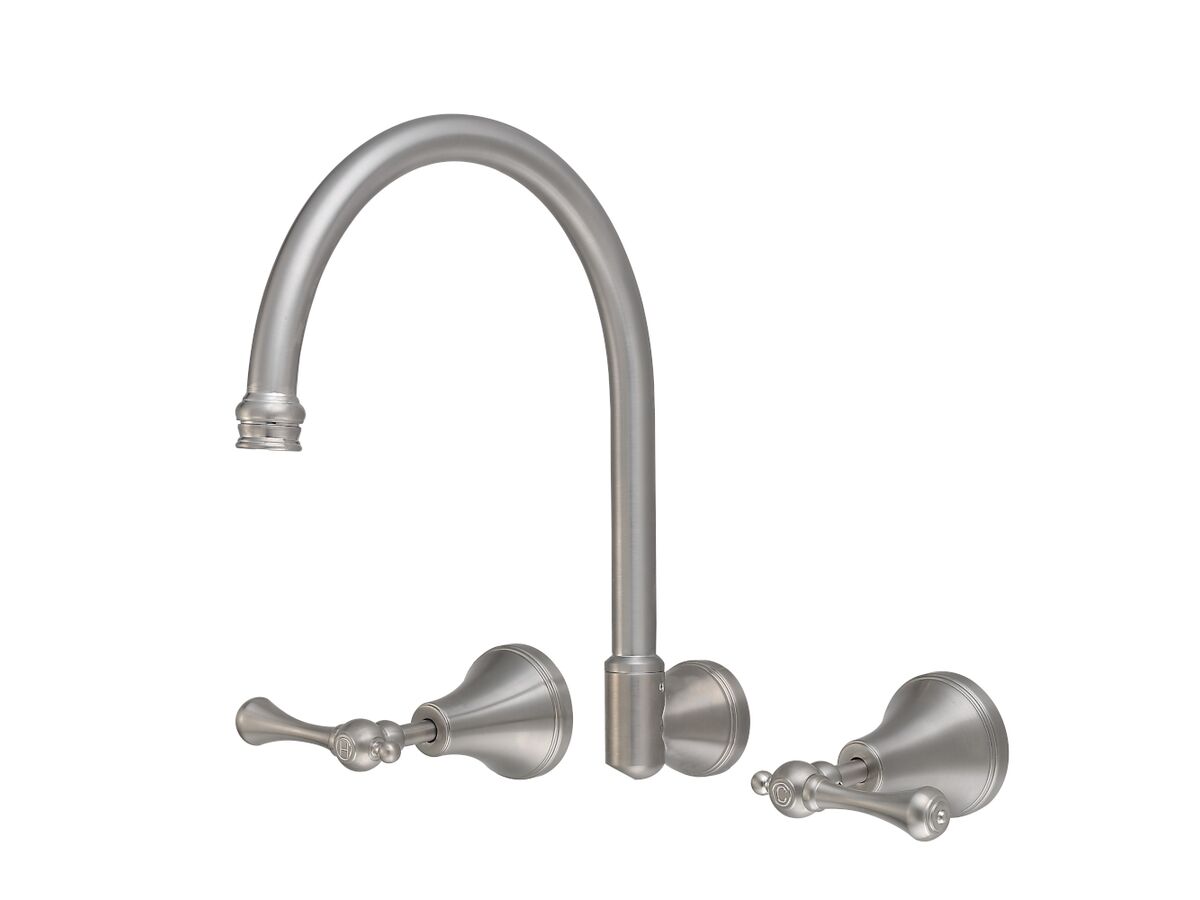 reece Kado Era Wall Sink Set Lever Handle Brushed Nickel (5 Star)