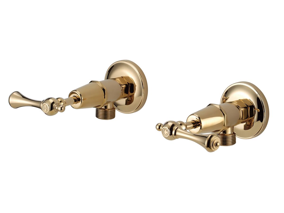 reece Kado Era Washing Machine Stops Lever Handle Brass Gold