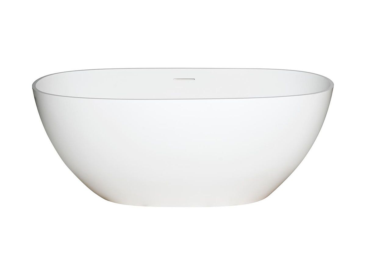 Reece Kado Lussi Cast Solid Surface Freestanding Bath With Plug & Waste 1500mm White