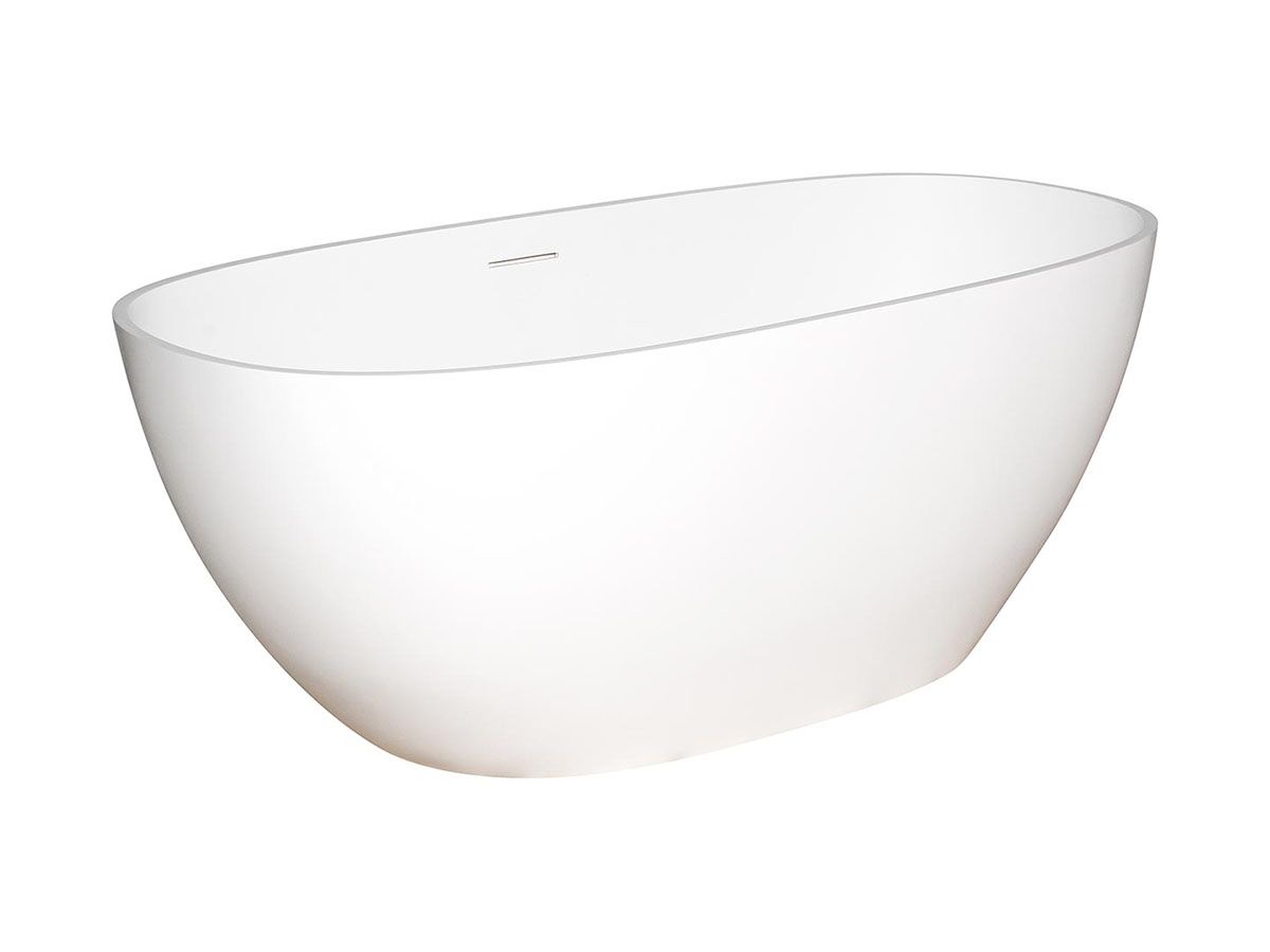 reece Kado Lussi Cast Solid Surface Freestanding Bath with Plug & Waste 1500mm White