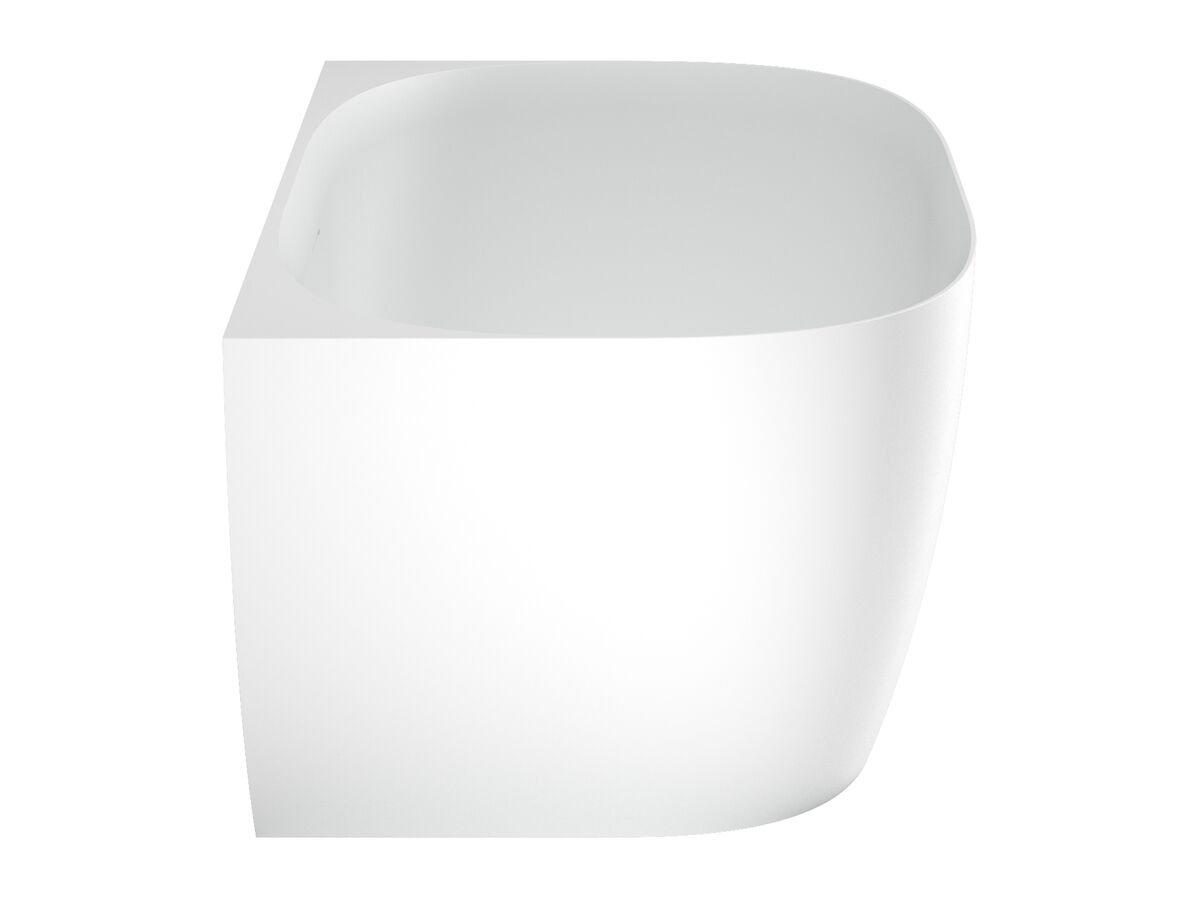 Reece Kado Lussi Cast Solid Surface Freestanding Thin Edge Back To Wall Bath With Plug & Waste 1500mm White