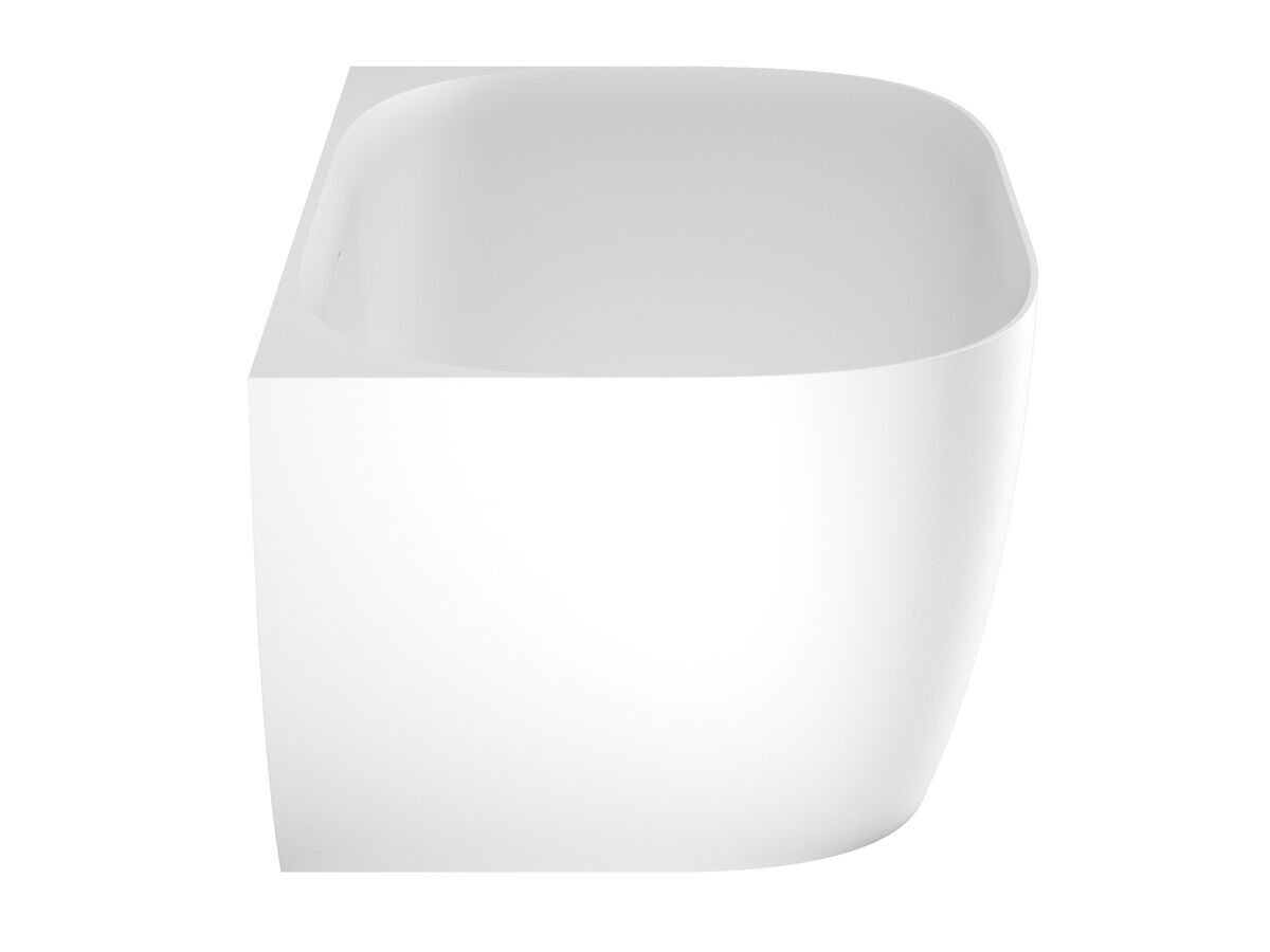 Reece Kado Lussi Cast Solid Surface Freestanding Thin Edge Back To Wall Bath With Plug & Waste 1700mm White
