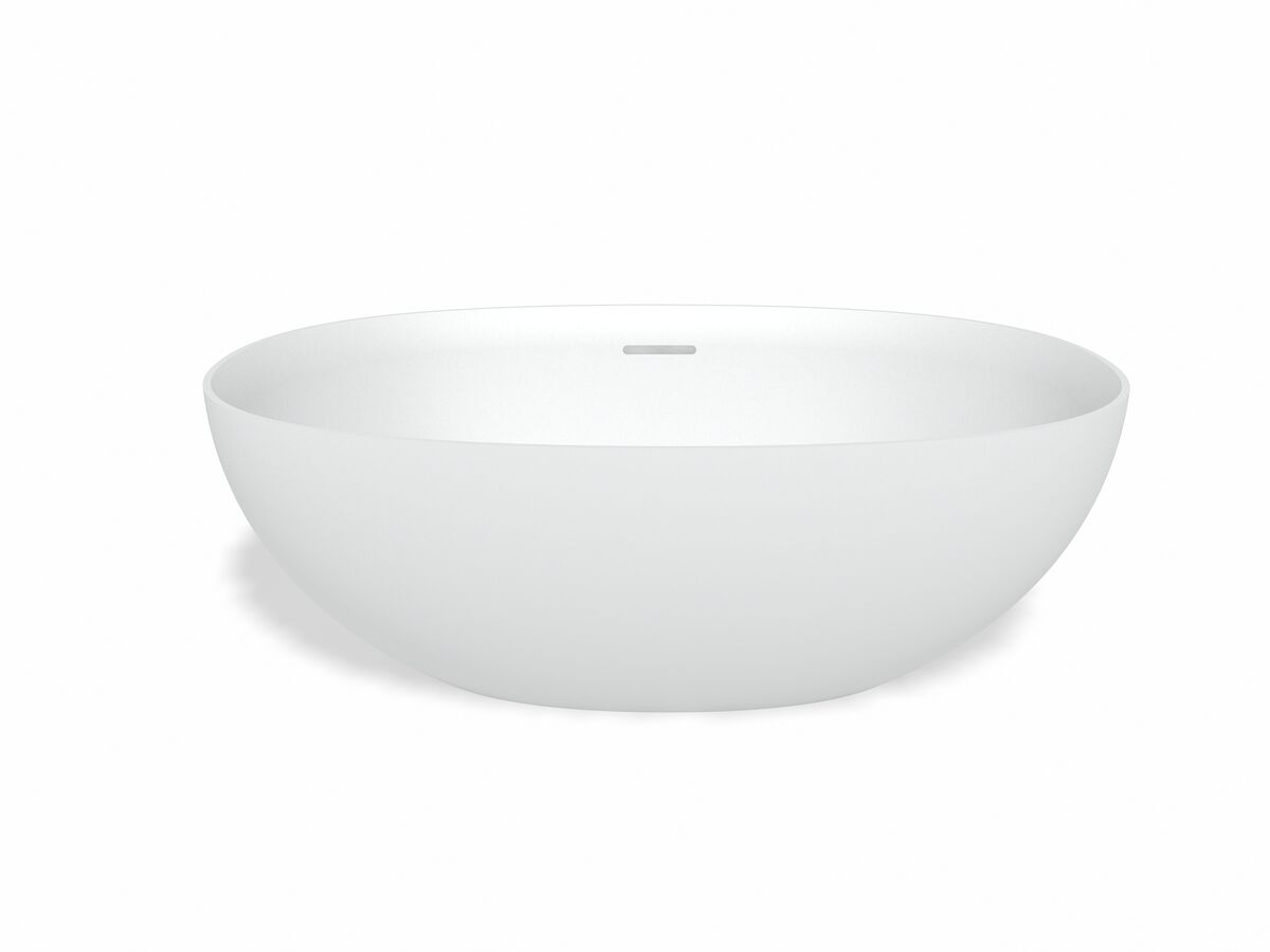 Reece Kado Lussi Cast Solid Surface Thin Edge Vessel Basin With Plug & Waste 500mm White