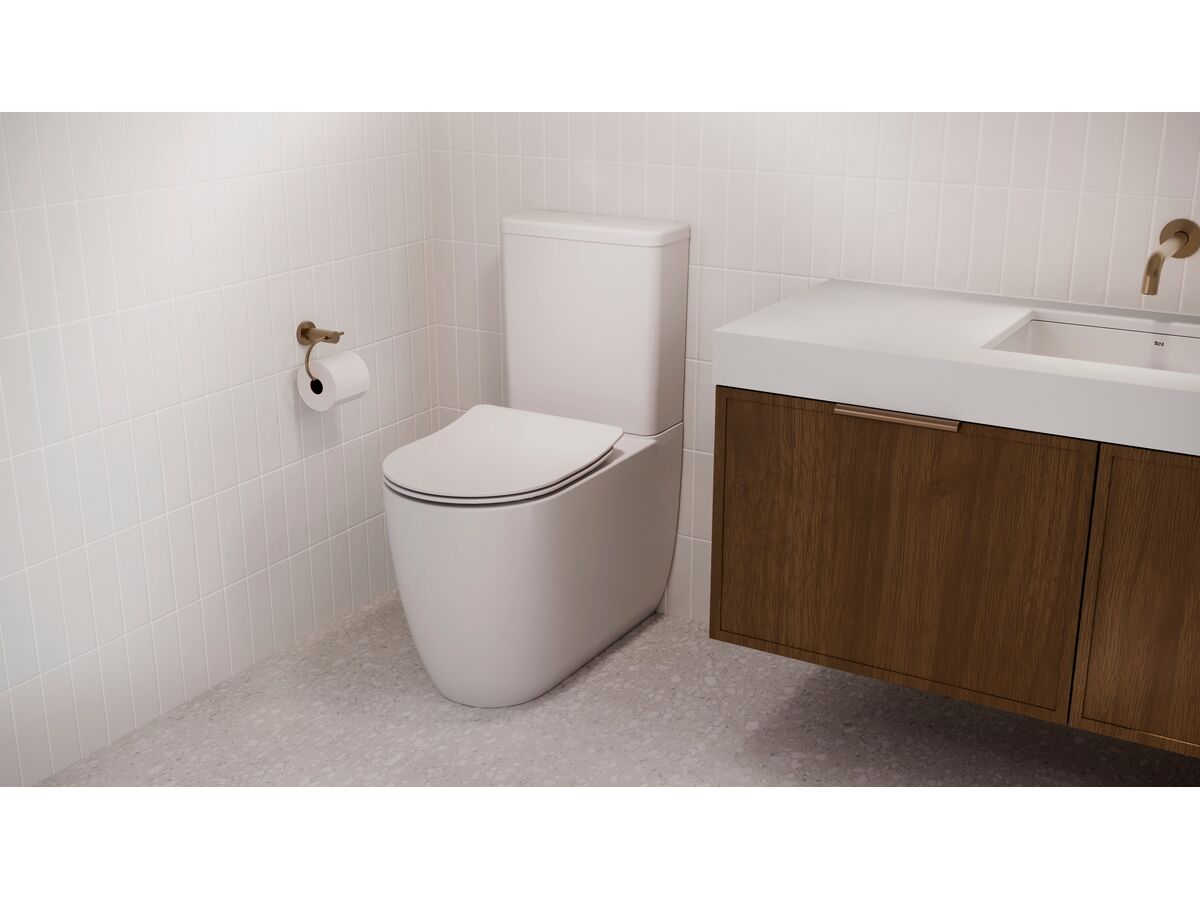 Reece Kado Lussi Close Coupled Back To Wall Vortex Rimless Overheight Back Inlet Toilet Suite With Soft Close Quick Release Seat White (4 Star)