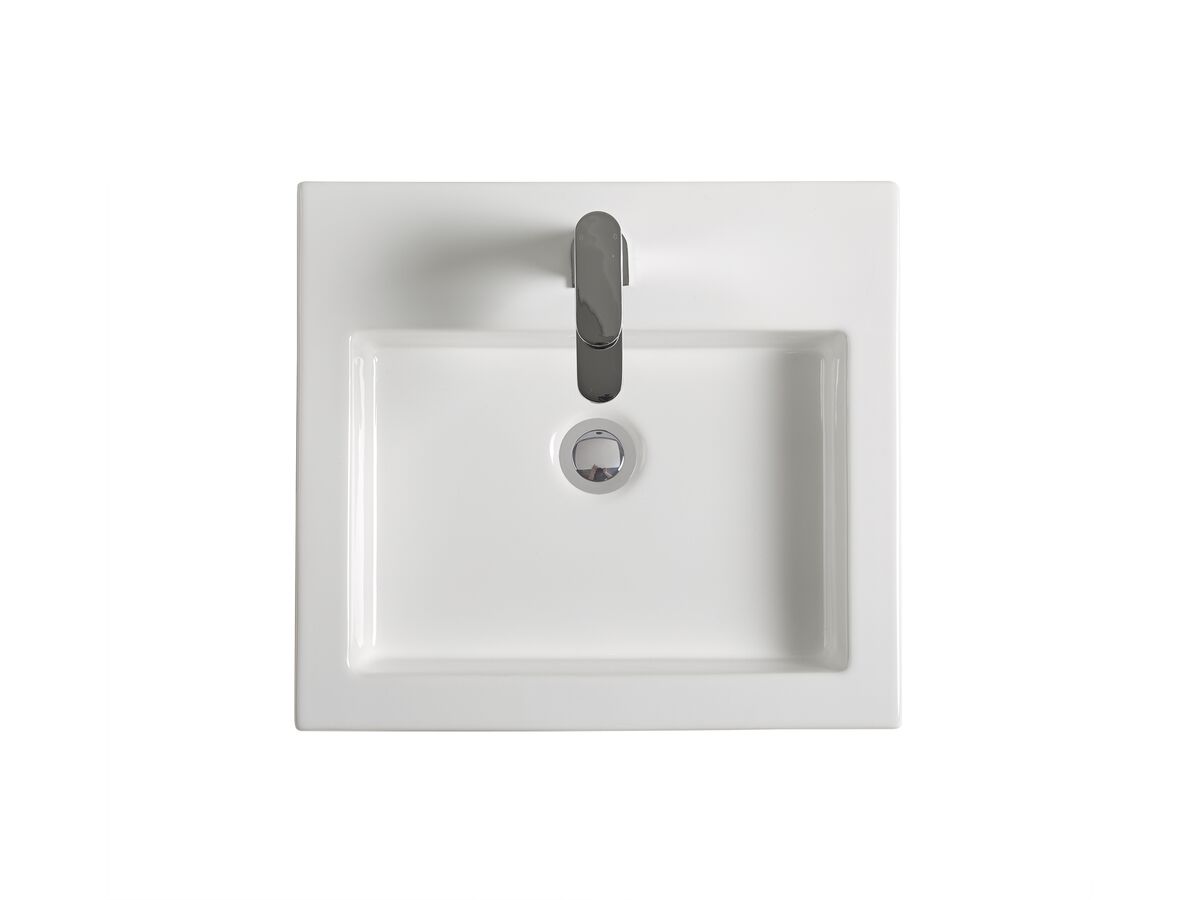 Reece Kado Lux Above Counter Basin 1 Taphole White With Overflow