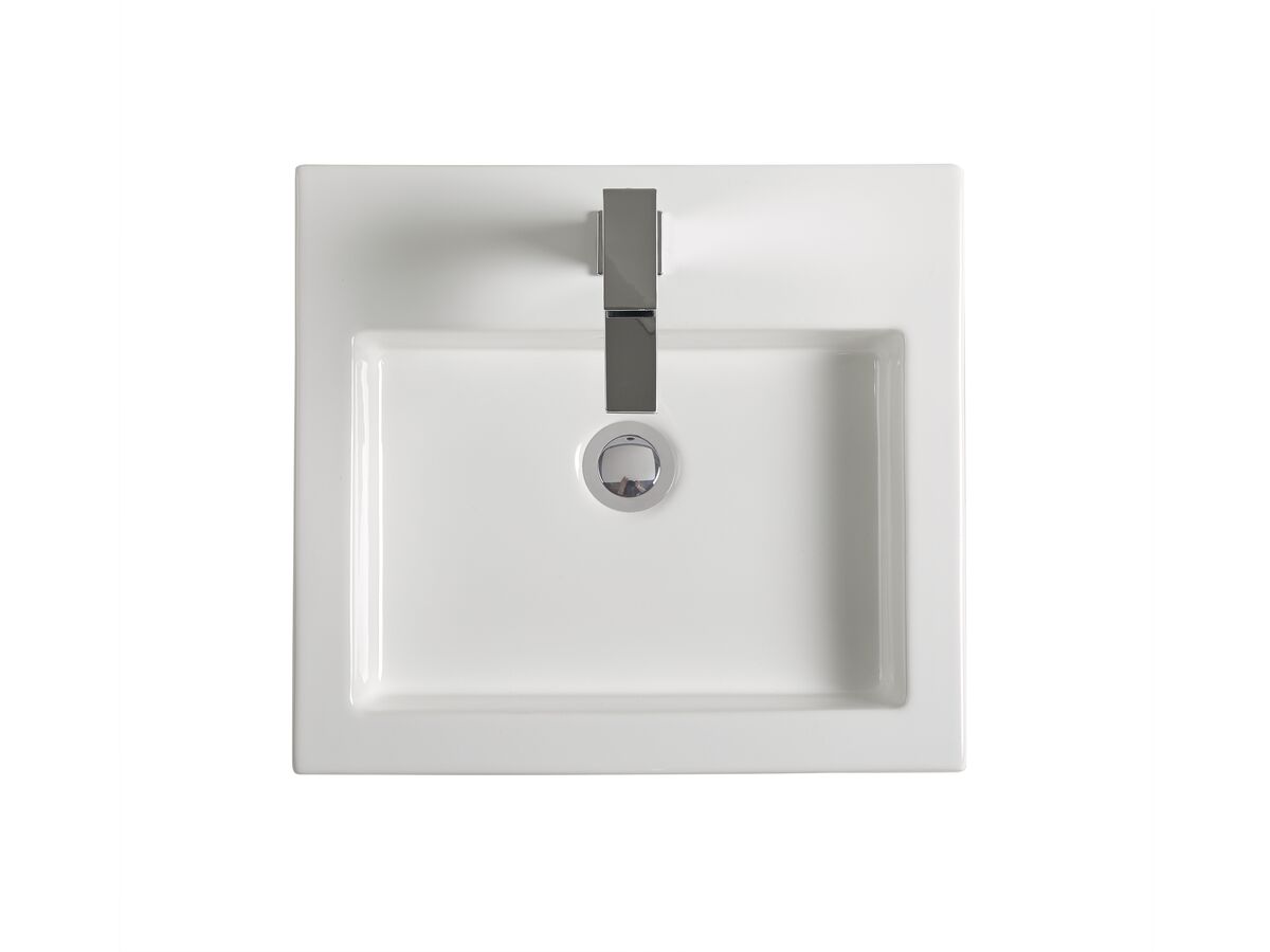 Reece Kado Lux Above Counter Basin 1 Taphole White With Overflow