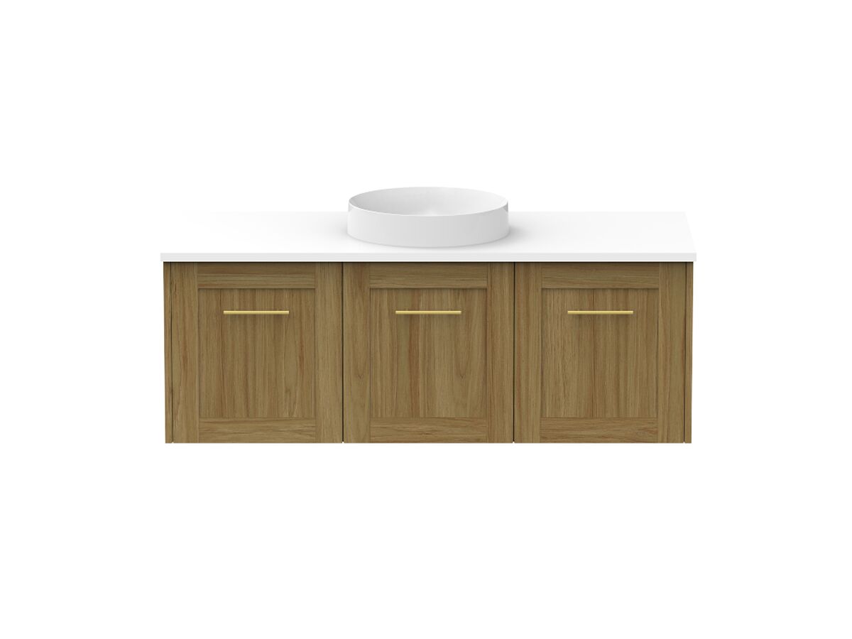 Reece Kado Lux All Door 1200mm Wall Hung Vanity Centre Basin 20mm Cherry Pie Top