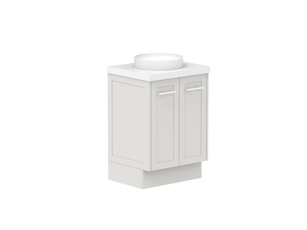 Reece Kado Lux All Door 600mm Floor Mounted Vanity Centre Basin 50mm Cherry Pie Top