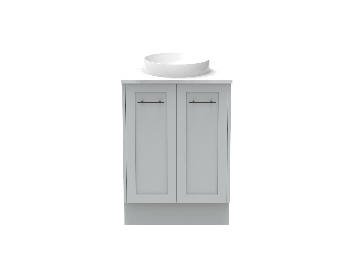 Reece Kado Lux All Door 600mm Floor Mounted Vanity Centre Basin 20mm Cherry Pie Top