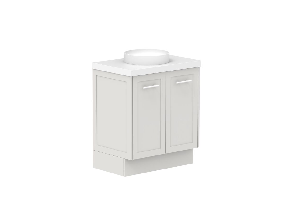 Reece Kado Lux All Door 750mm Floor Mounted Vanity Centre Basin 50mm Cherry Pie Top