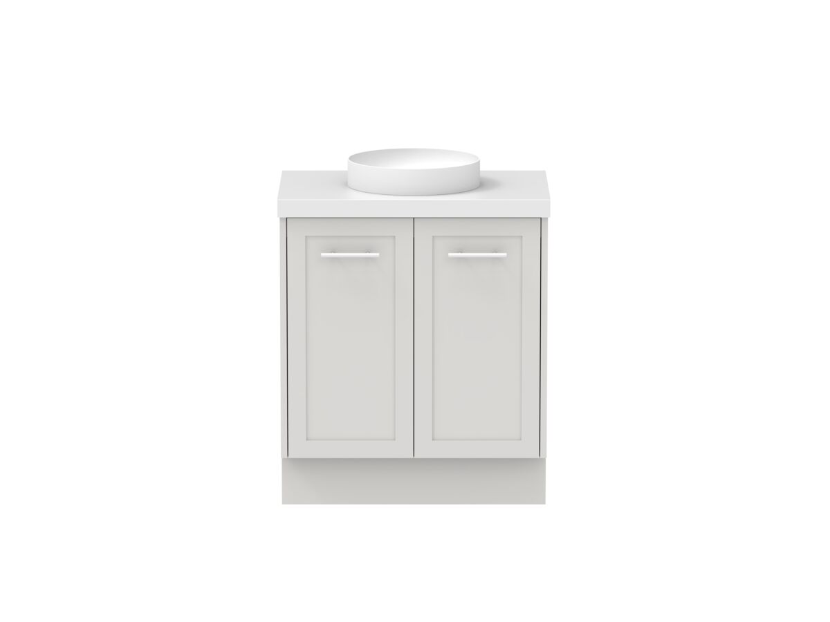 reece Kado Lux All Door 750mm Floor Mounted Vanity Centre Basin 50mm Cherry Pie Top