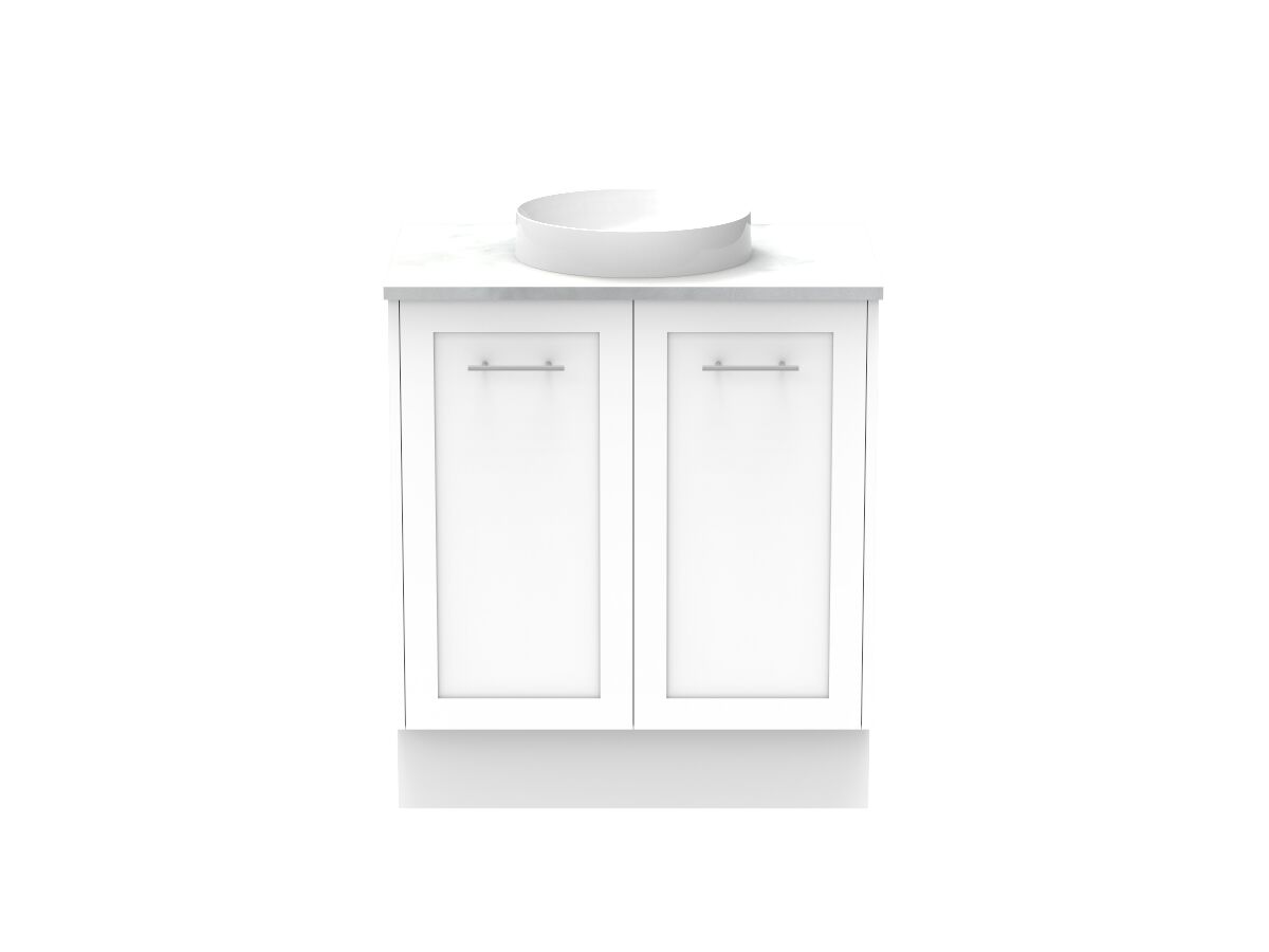 Reece Kado Lux All Door 750mm Floor Mounted Vanity Centre Basin 20mm Cherry Pie Top