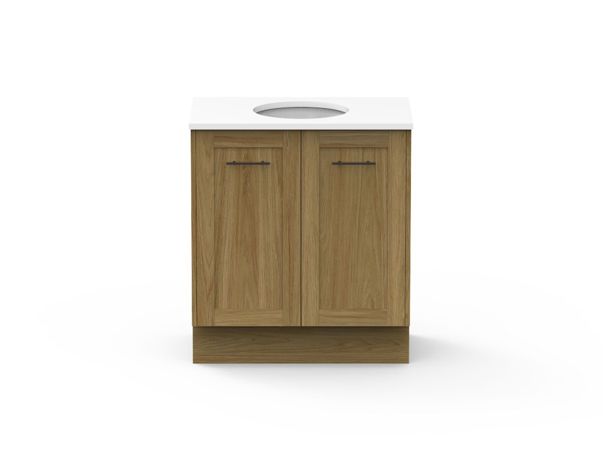 reece Kado Lux All Door 750mm Floor Mounted Vanity Centre Basin 20mm Cherry Pie Top
